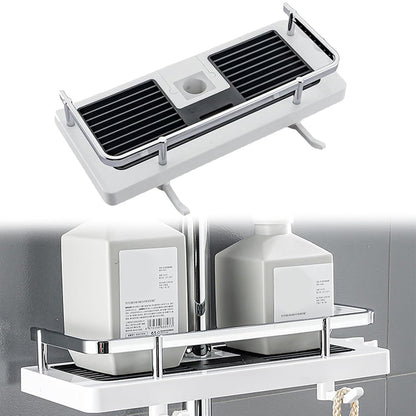Adjustable Shower Rail Organiser | Caddy Shower Basket – No Drill Storage Shelf for Shampoo & Toiletries