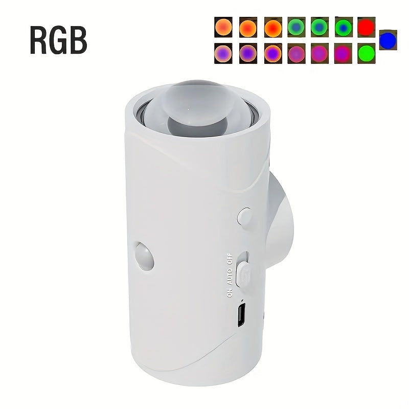 Smart RGB Motion Sensor Night Light – USB Rechargeable Wall Light with Auto On/Off