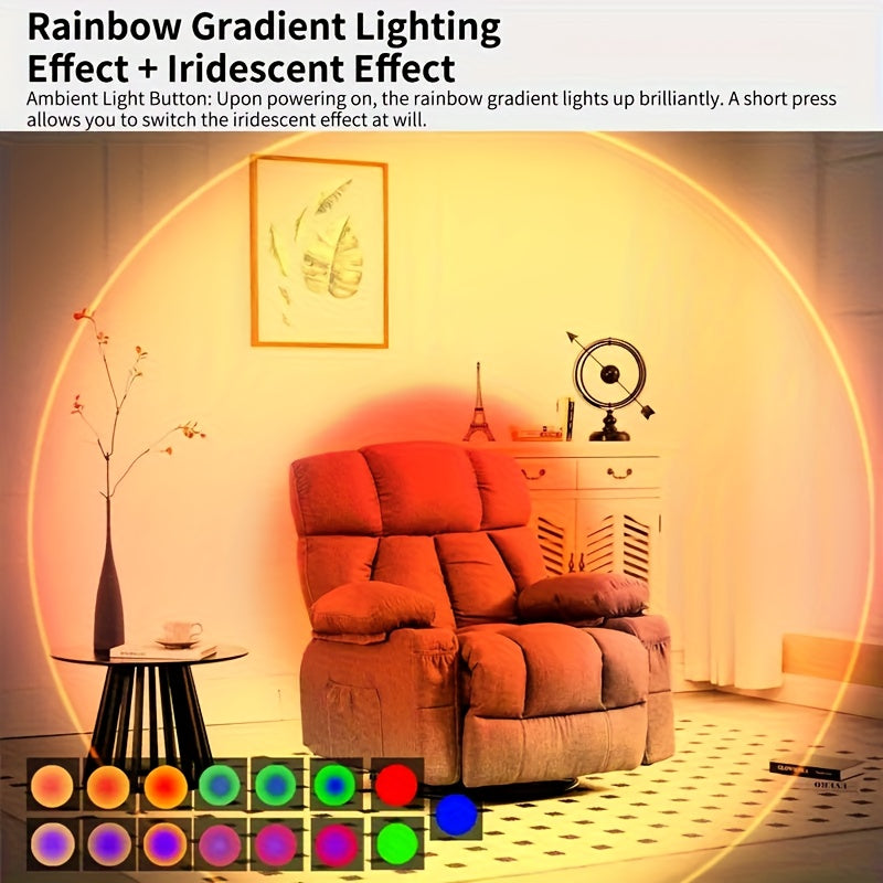 Smart RGB Motion Sensor Night Light – USB Rechargeable Wall Light with Auto On/Off