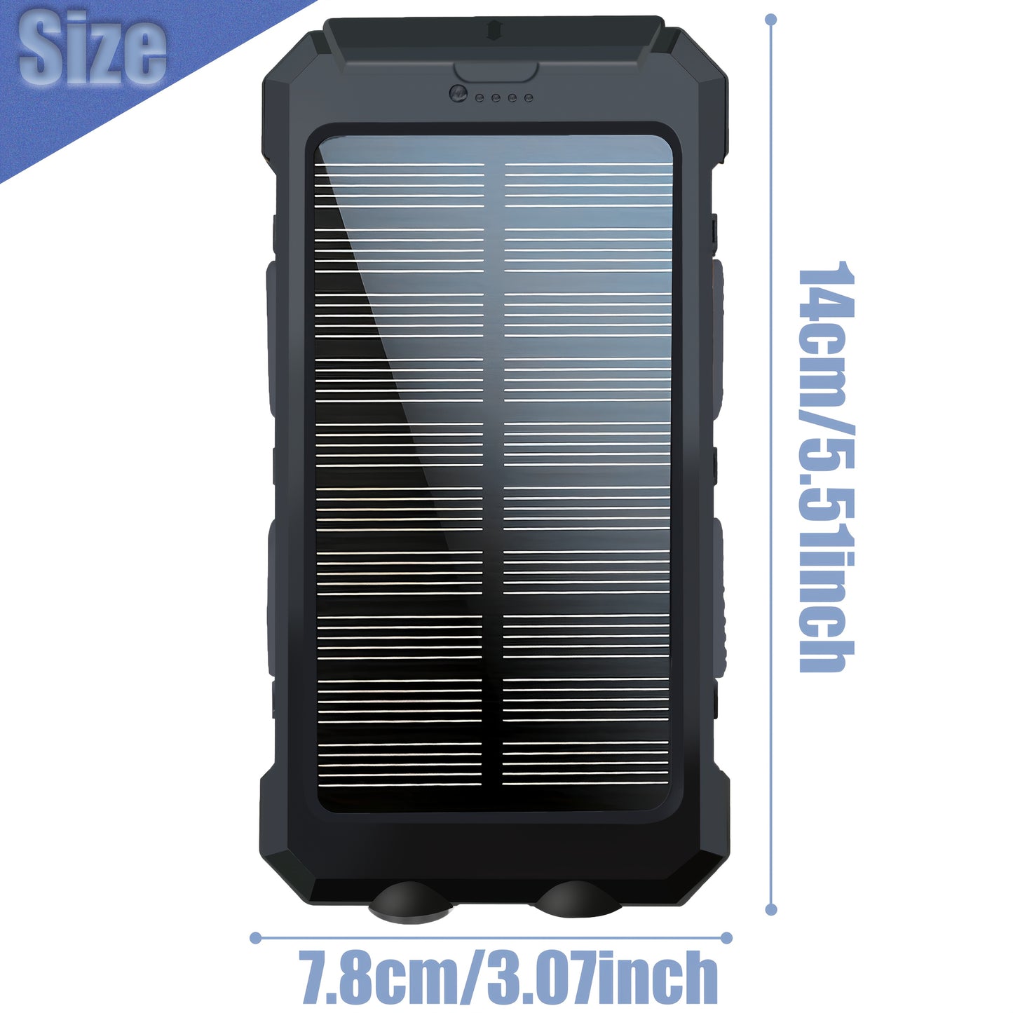Portable Solar Power Bank with Dual USB & LED Torch – 10000mAh / 20000mAh