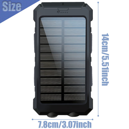 Portable Solar Power Bank with Dual USB & LED Torch – 10000mAh / 20000mAh