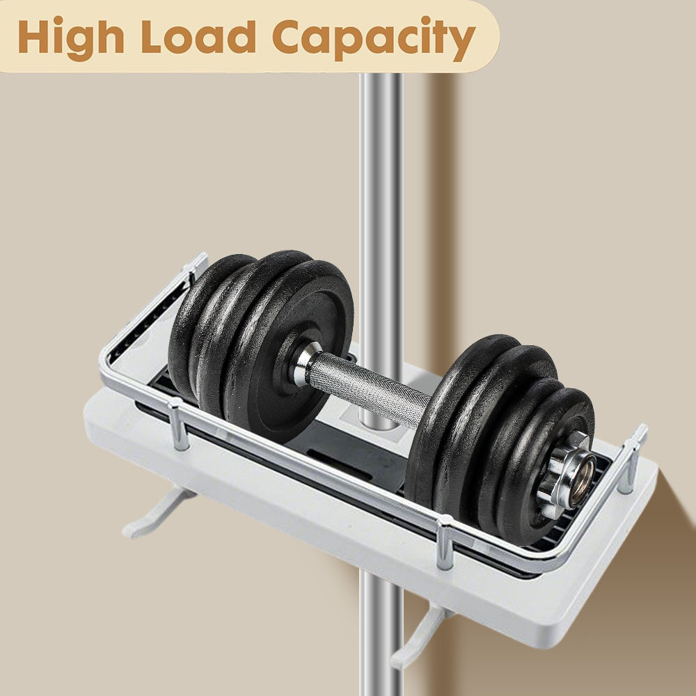 Adjustable Shower Rail Organiser | Caddy Shower Basket – No Drill Storage Shelf for Shampoo & Toiletries