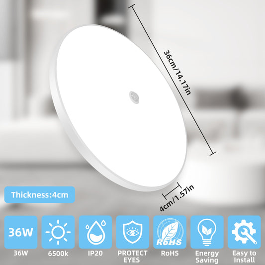 LED Ceiling Light with Motion Sensor – 18W / 24W / 36W Cool White 6500K