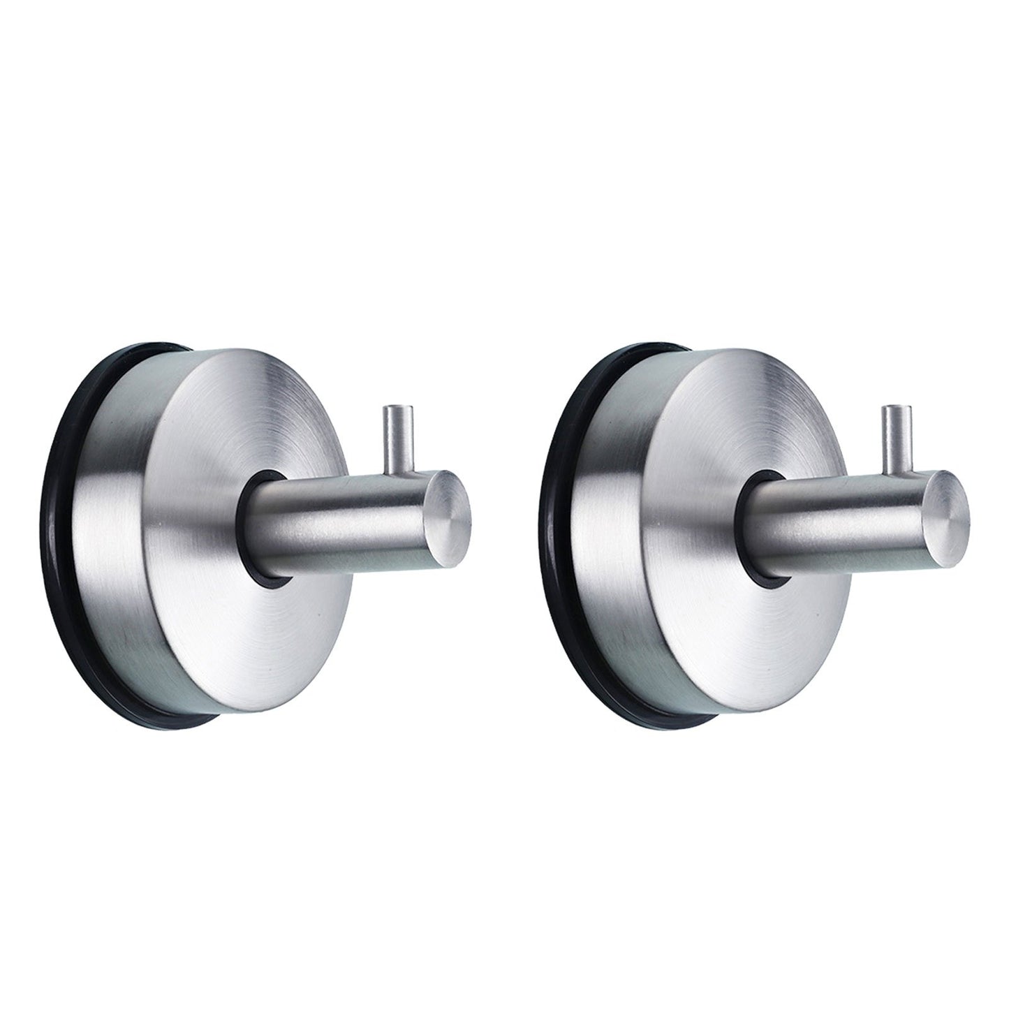 Reusable Vacuum Suction Cup Hooks – Stainless Steel Wall Hooks for Bathroom & Kitchen (Set of 2)