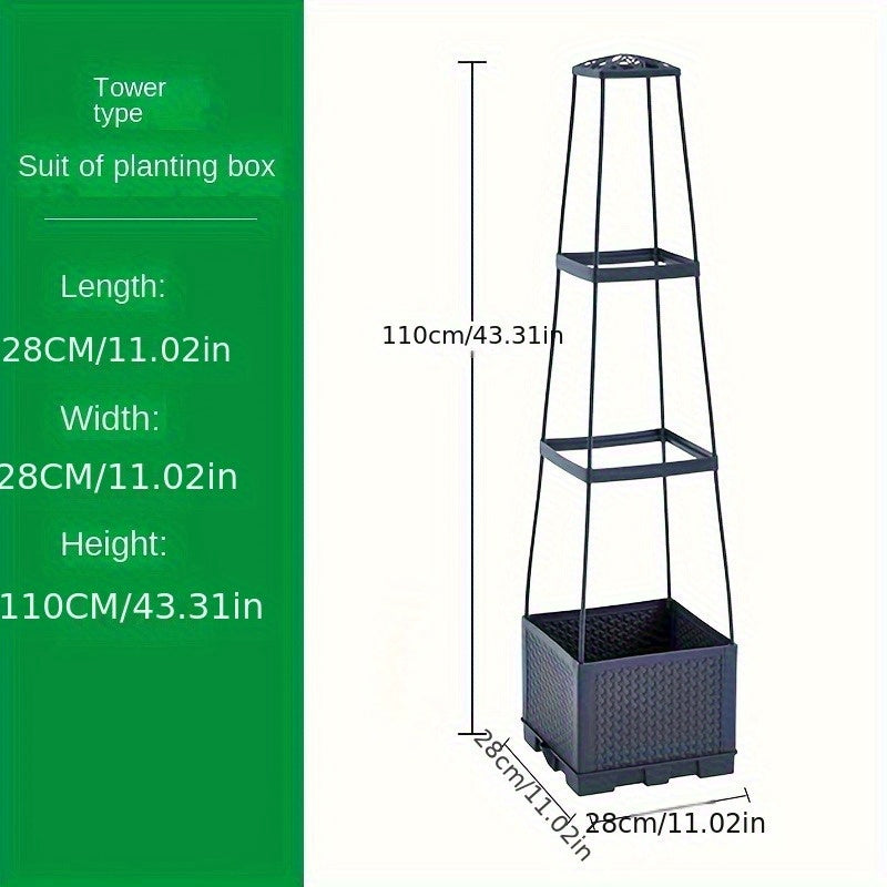 Self Watering Tomato Tower Planter with Trellis – Support Frame for Climbing Plants