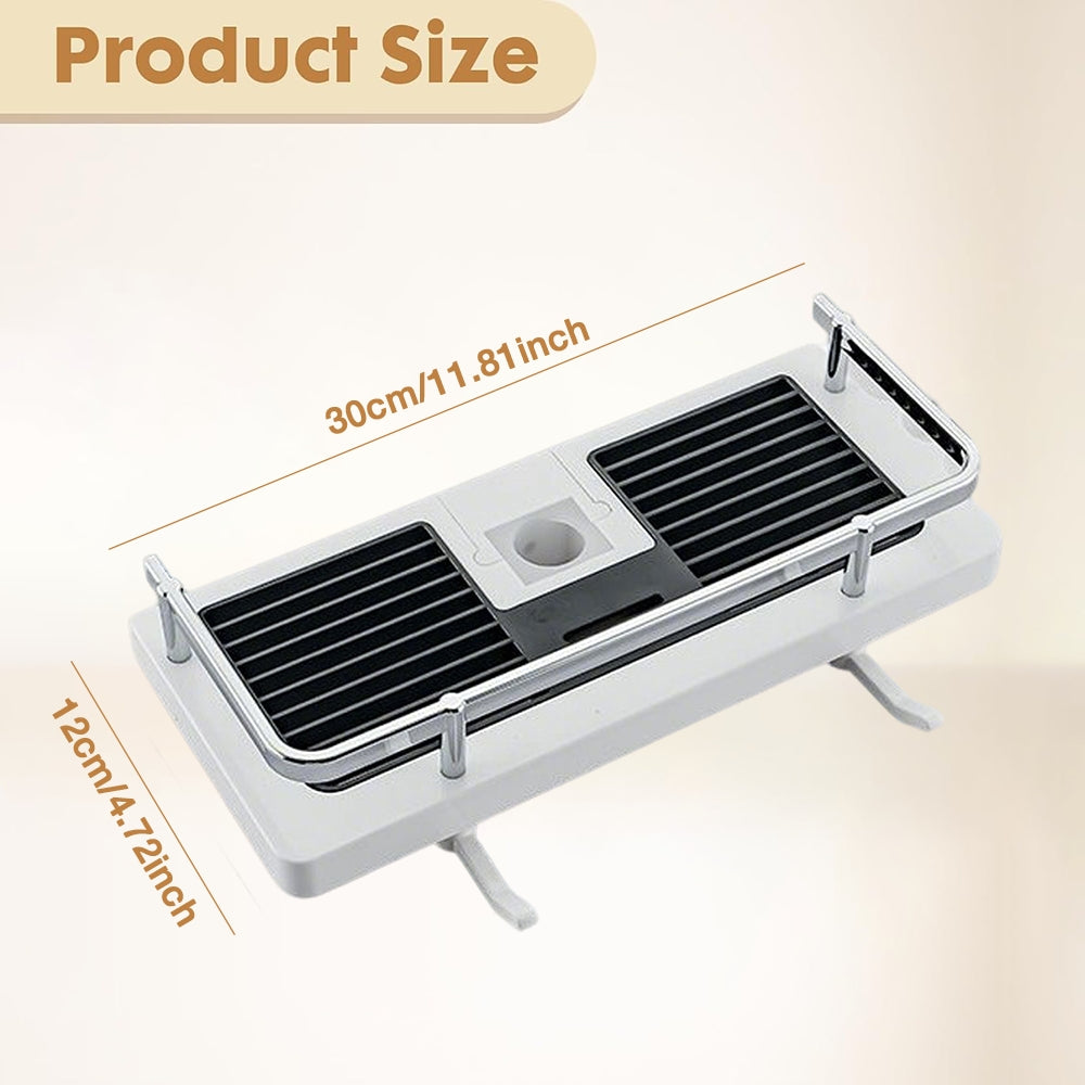 Adjustable Shower Rail Organiser | Caddy Shower Basket – No Drill Storage Shelf for Shampoo & Toiletries