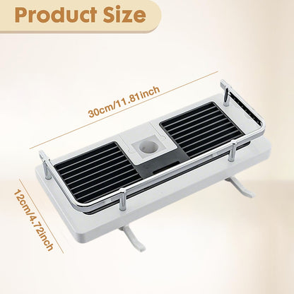 Adjustable Shower Rail Organiser | Caddy Shower Basket – No Drill Storage Shelf for Shampoo & Toiletries