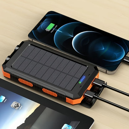 Portable Solar Power Bank with Dual USB & LED Torch – 10000mAh / 20000mAh