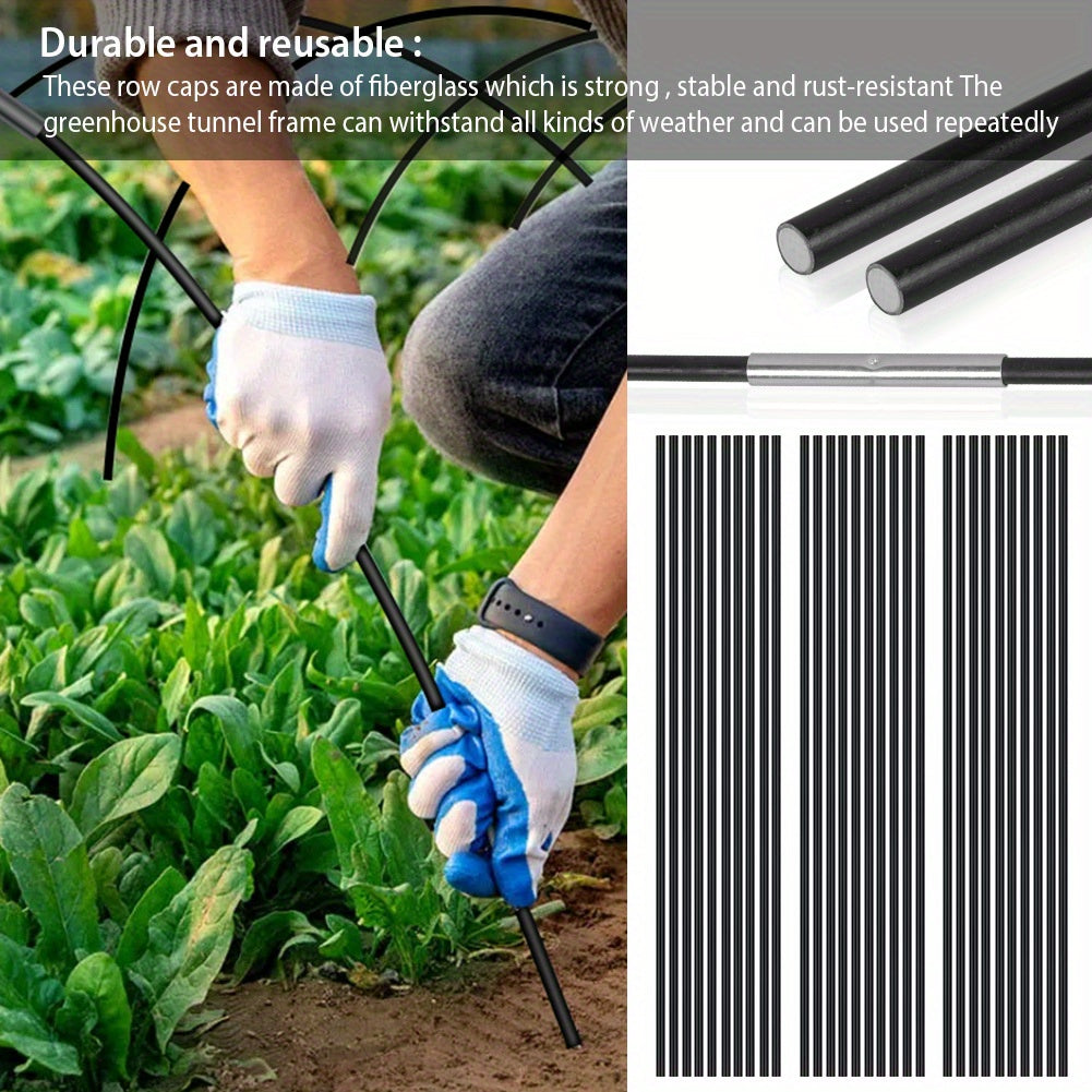 Garden Tunnel Hoops Set – 90 Piece Greenhouse Support Frame Kit for Plant Protection