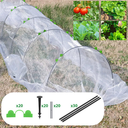 Garden Tunnel Hoops Set – 90 Piece Greenhouse Support Frame Kit for Plant Protection